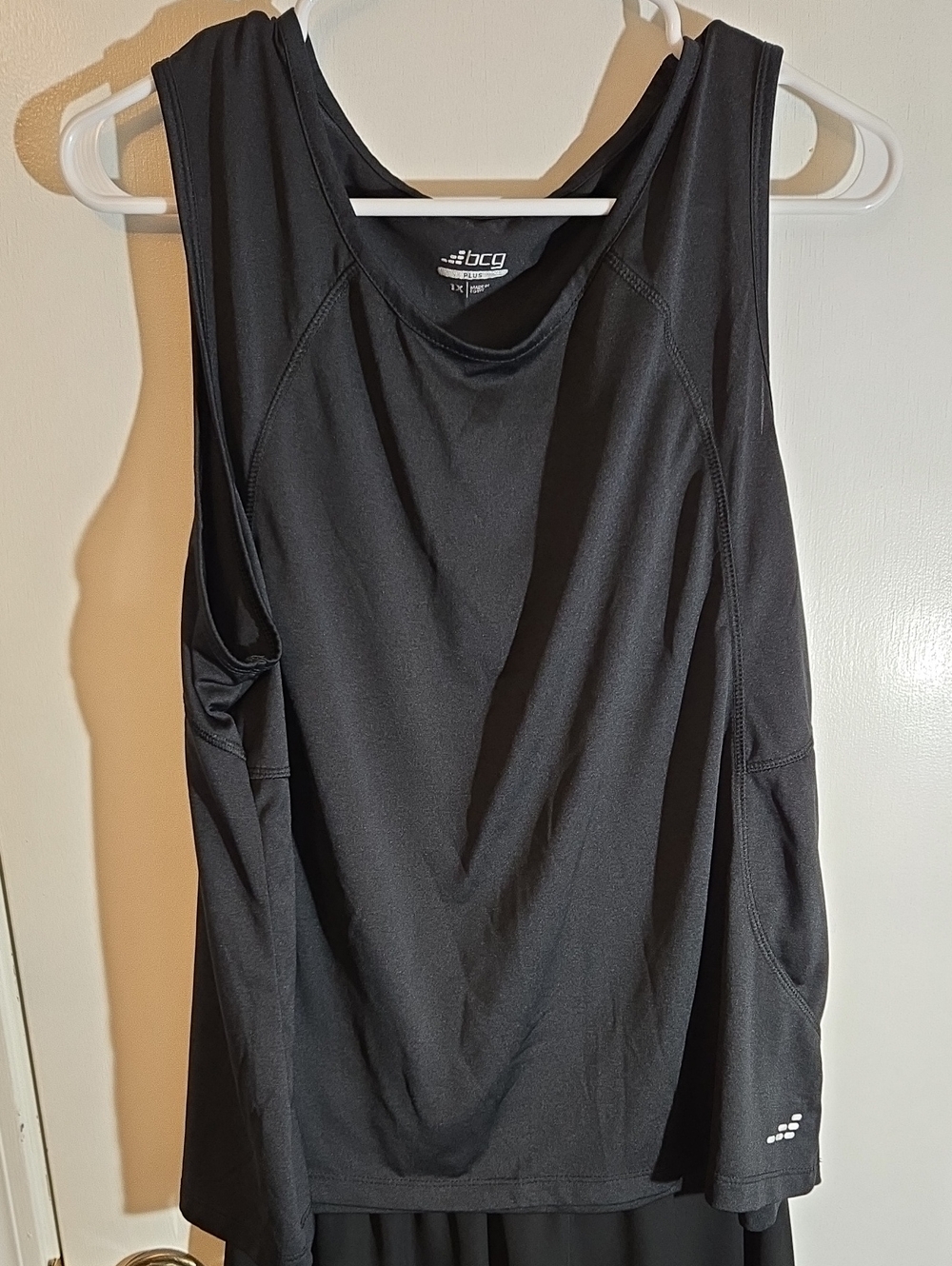 bcg Black Athletic Scoop Neck Tank Top